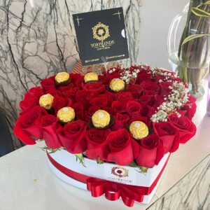 Corazón Grande con Chocolates Ferrero
